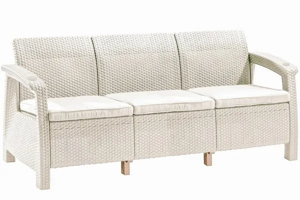 Трёхместный диван  Yalta Sofa 3 Seat белый купить в Анжеро-Судженске