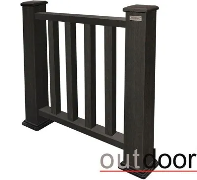 Ограждение из ДПК Outdoor Классик 3D STORM чёрный
