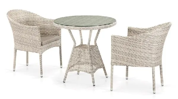 Комплект плетеной мебели AFINA из иск. ротанга T705ANT/Y350-W85 Latte 2Pcs купить в Анжеро-Судженске