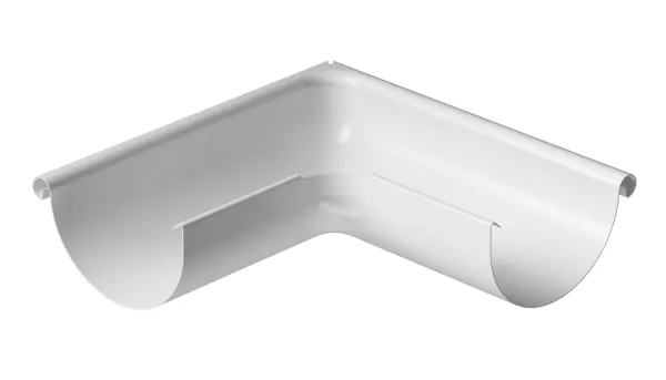 Угол внешний 90° D125 Döcke STAL PREMIUM Пломбир, (RAL 9010) купить в Анжеро-Судженске