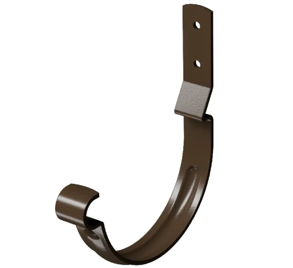 Карнизный крюк короткий (гнутый) D125 Döcke STAL PREMIUM Каштан, (RAL 8017) купить в Анжеро-Судженске