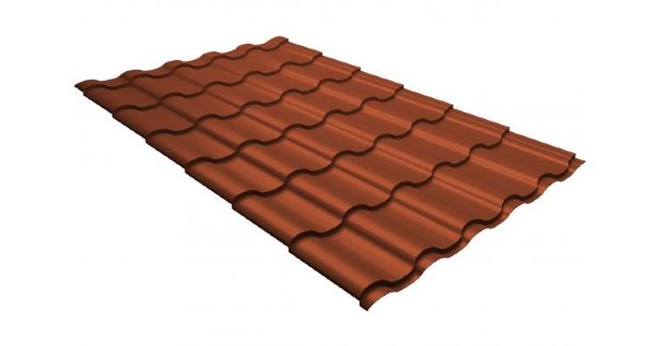 Металлочерепица кредо GL 0,5 GreenСoat Pural RR 750 кирпично-красный (RAL 8004 терракота) купить в Анжеро-Судженске