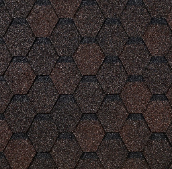 Гибкая черепица EURASIA Docke, Коллекция ШЕСТИГРАННИК Коричневый купить в Анжеро-Судженске