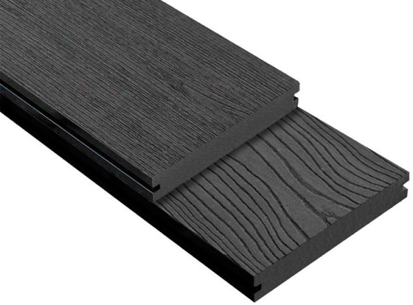 Террасная доска ДПК Outdoor 3D полнотелая STORM/OCEAN BLACK черная купить в Анжеро-Судженске