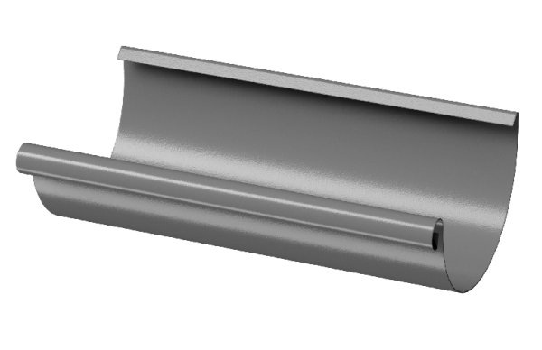 Желоб полукруглый D125 3 м Döcke STAL PREMIUM Графит, (RAL 7024) купить в Анжеро-Судженске
