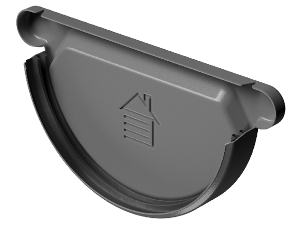 Заглушка желоба D125 Döcke STAL PREMIUM Графит, (RAL 7024) купить в Анжеро-Судженске