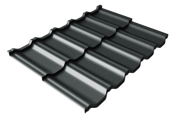 Металлочерепица модульная Квинта Uno Grand Line c 3D резом 0,5 Satin RAL 7016 антрацитово-серый купить в Анжеро-Судженске