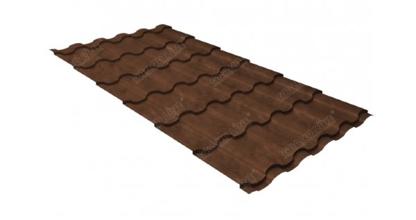 Металлочерепица кредо GL 0,5 Safari Twincolor Brown купить в Анжеро-Судженске