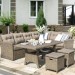 Комплект мебели AFINA плетеной из иск. ротанга AFM-307B Beige купить в Анжеро-Судженске