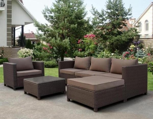 Комплект мебели AFINA плетеной из иск. ротанга YR821A Brown/Beige купить в Анжеро-Судженске