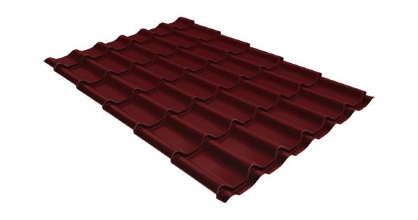 Металлочерепица классик 0,5 Satin RAL 3005 красное вино купить в Анжеро-Судженске
