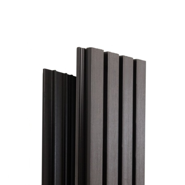 Фасадная доска Ecodecking Техно реечная 200х26х3000 Графит купить в Анжеро-Судженске