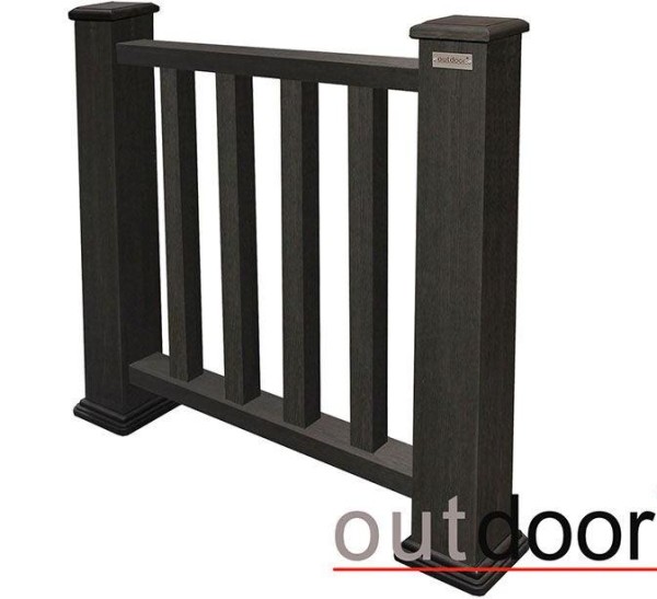 Ограждение из ДПК Outdoor Классик 3D STORM чёрный купить в Анжеро-Судженске