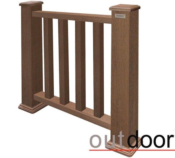 Ограждение из ДПК Outdoor Классик 3D STORM коричневый микс купить в Анжеро-Судженске