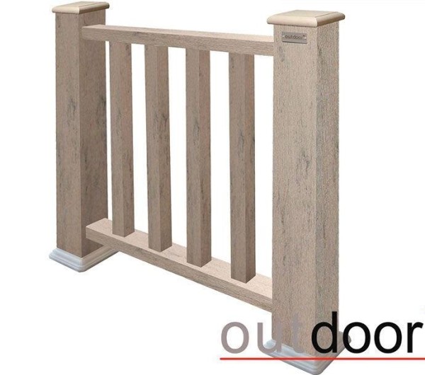 Ограждение из ДПК Outdoor Классик 3D STORM серый микс купить в Анжеро-Судженске