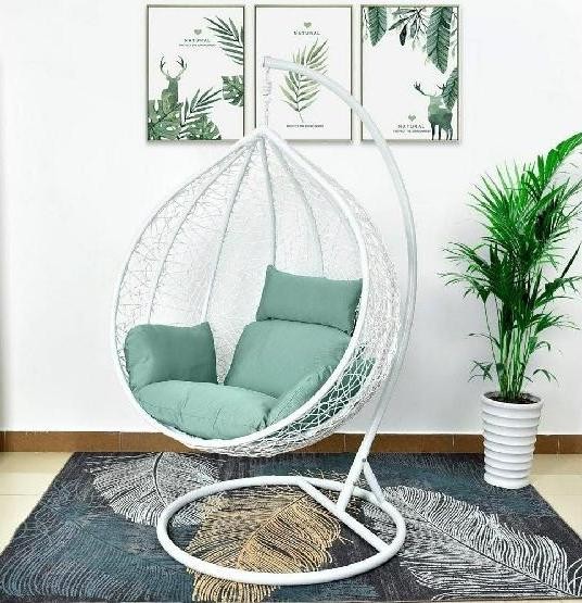 Кресло Подвесное из искусственного ротанга AFM-168A-XL White/Green купить в Анжеро-Судженске