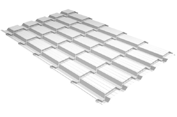 Металлочерепица GL квадро профи 0,5 Satin RAL 9003 сигнальный белый купить в Анжеро-Судженске