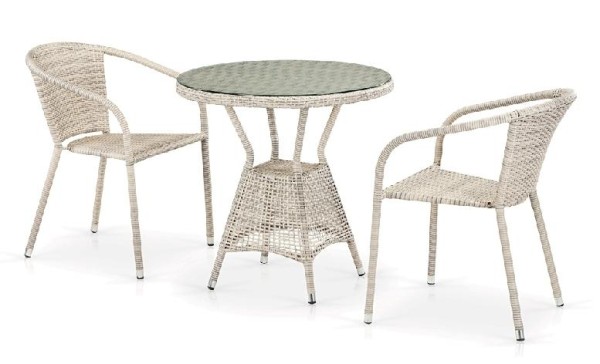 Комплект плетеной мебели AFINA из иск. ротанга T705ANT/Y137C-W85 Latte 2Pcs купить в Анжеро-Судженске