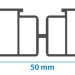 Лага алюминиевая KRONEX 50x25x3000 мм несущая купить в Анжеро-Судженске