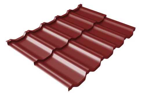 Металлочерепица модульная Квинта Uno Grand Line c 3D резом 0,5 Satin RAL 3011 коричнево-красный купить в Анжеро-Судженске