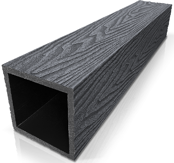Столб ДПК 3D GardenParkett фактура дерева Графит купить в Анжеро-Судженске
