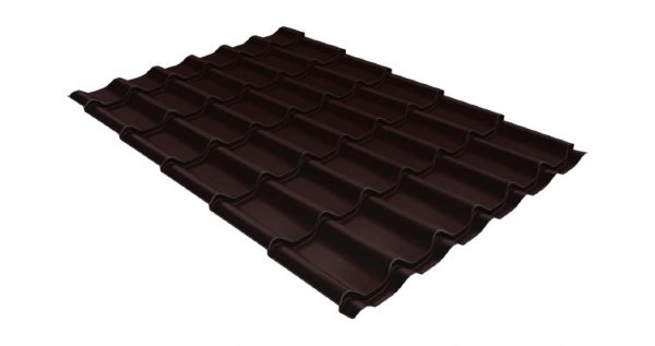 Металлочерепица классик GL 0,5 Velur20 RAL 8017 шоколад купить в Анжеро-Судженске