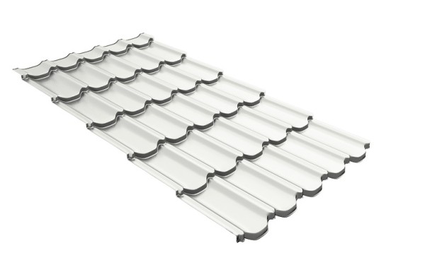 Металлочерепица квинта плюс с 3D резом 0,5 Satin RAL 9003 сигнальный белый купить в Анжеро-Судженске