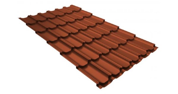 Металлочерепица квинта плюс 0,5 GreenCoat Pural RR 750 кирпично-красный (RAL 8004 терракота) купить в Анжеро-Судженске